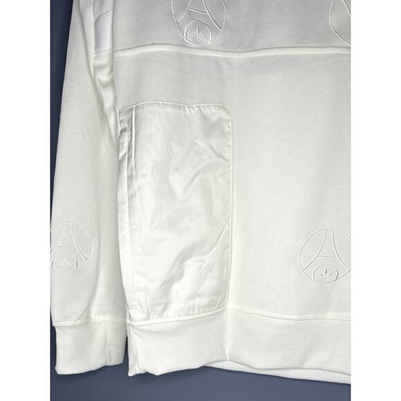 Nike x Paris Saint-Germain 1/2 Zip Men M Sail/White DX5690-133 PSG Hoodie Soccer - Picture 6 of 16